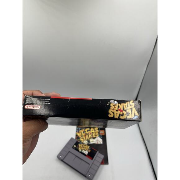 VEGAS STAKES, Super Nintendo SNES Complete CIB, Tested & Authentic - Picture 13 of 14